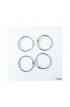 Set 4 anelli de 1,5" Argento