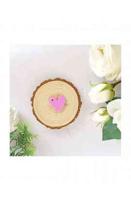 Charm cuore acrilico - chicle
