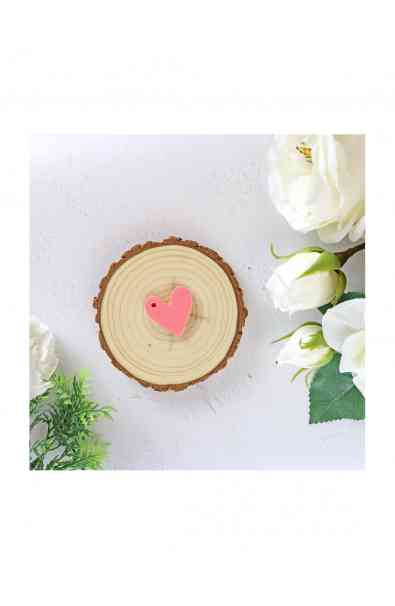 Charm cuore acrilico - sandia