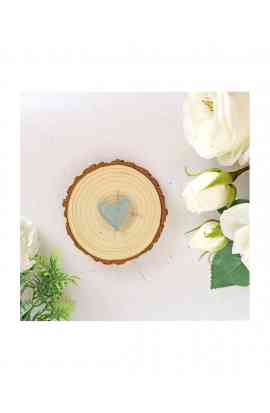 Charm cuore acrilico - azul escarchado