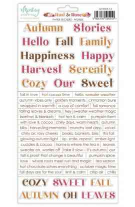 Rust & Rose - 6x12  Paper Stickers Words