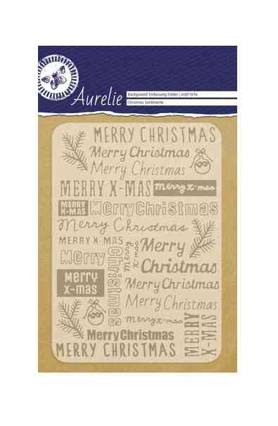 Embossing Folder  - Christmas Sentiments Background
