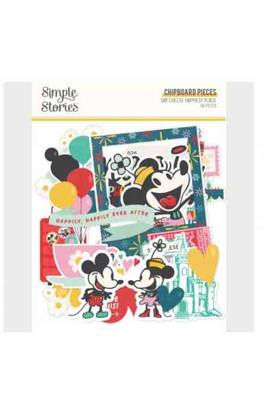 Say Cheese Happiest Place - Chipboard 